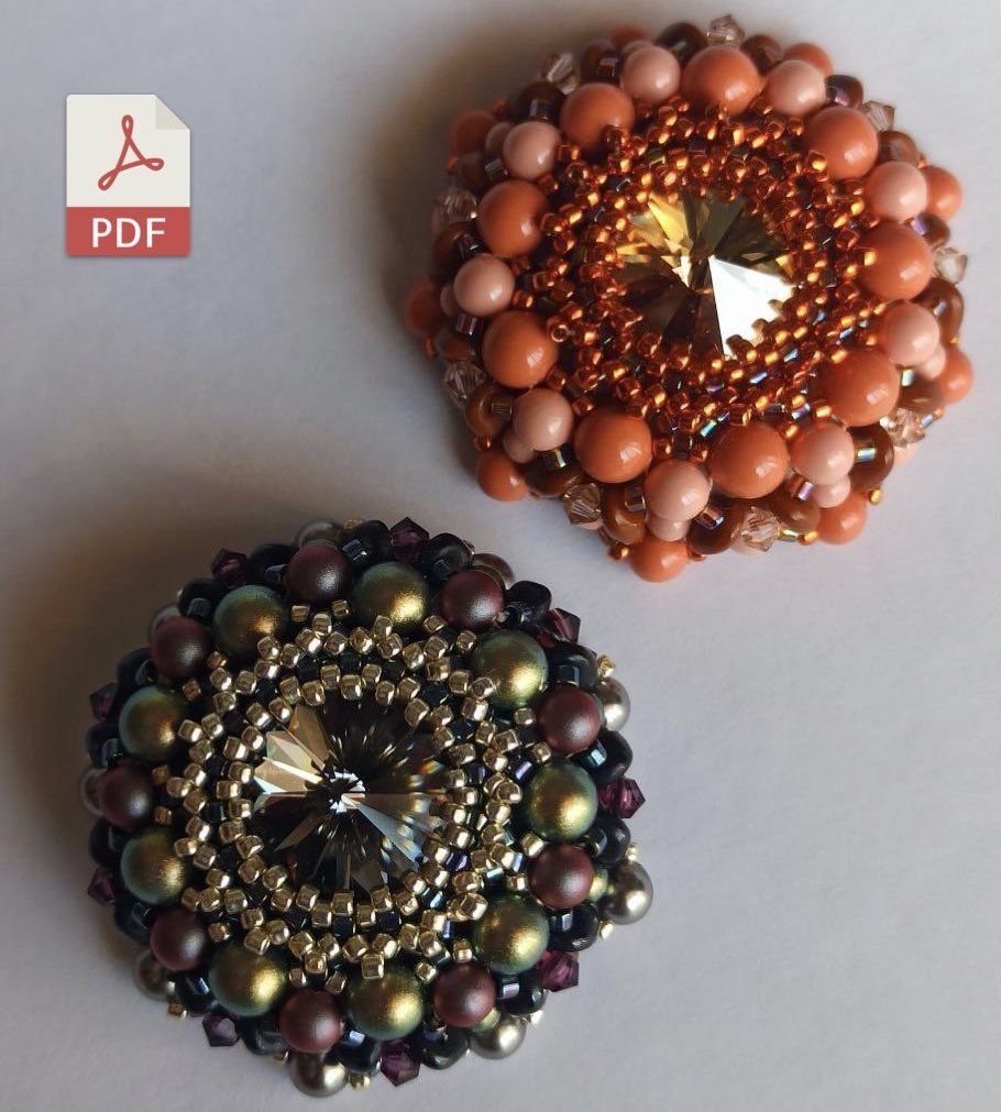 PDF Master class on beading Brooch «Charlotte»