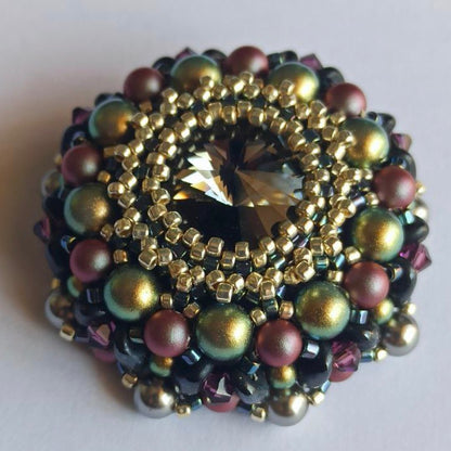 PDF Master class on beading Brooch «Charlotte»