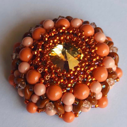 PDF Master class on beading Brooch «Charlotte»