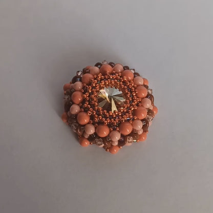 PDF Master class on beading Brooch «Charlotte»