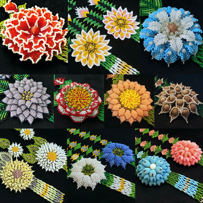 10 Video Master Classes on Beading Necklaces «HUICHOL FLOWERS 3»